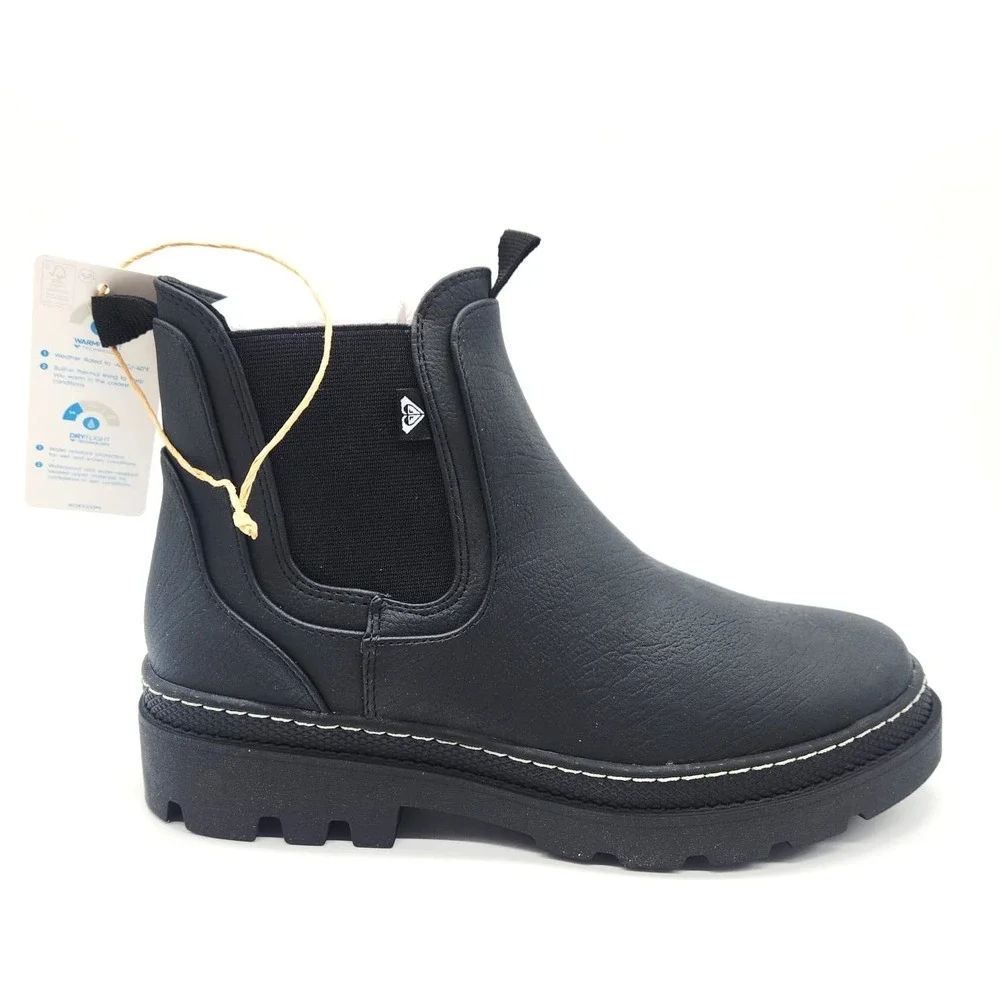 Roxy Womens Wonderland Faux Leather Chelsea‎ Water Resistant Ankle Boots